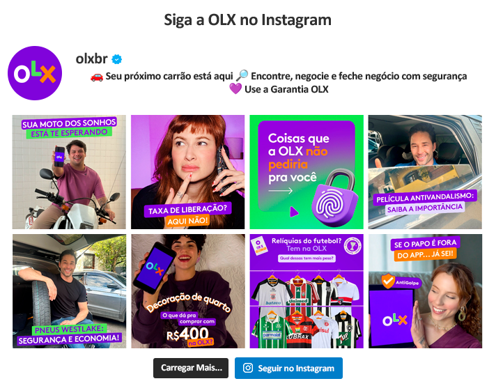 feed instagram olx